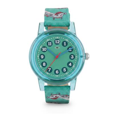Quarzuhr TOM TAILOR, grün (bunt, bunt, blau), Armbanduhren, Kinder, Quarzuhr, Armbanduhr, Kinderuhr, Junge, analog, Textilband