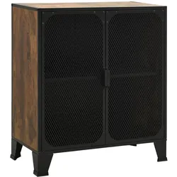 vidaXL Aufbewahrungsschrank Rustikal Braun 72x36x82 cm Metall und MDF
