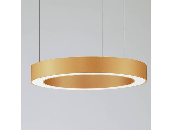 Suspension Morbido Ø 60cm Doré/Doré Câble ABS, douille ABS, baldaquin aluminium, boîtier luminaire aluminium LED non-remplaçables Module LED