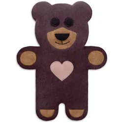 Wärmekissen Bär Teddy Aubergine mit Herz
