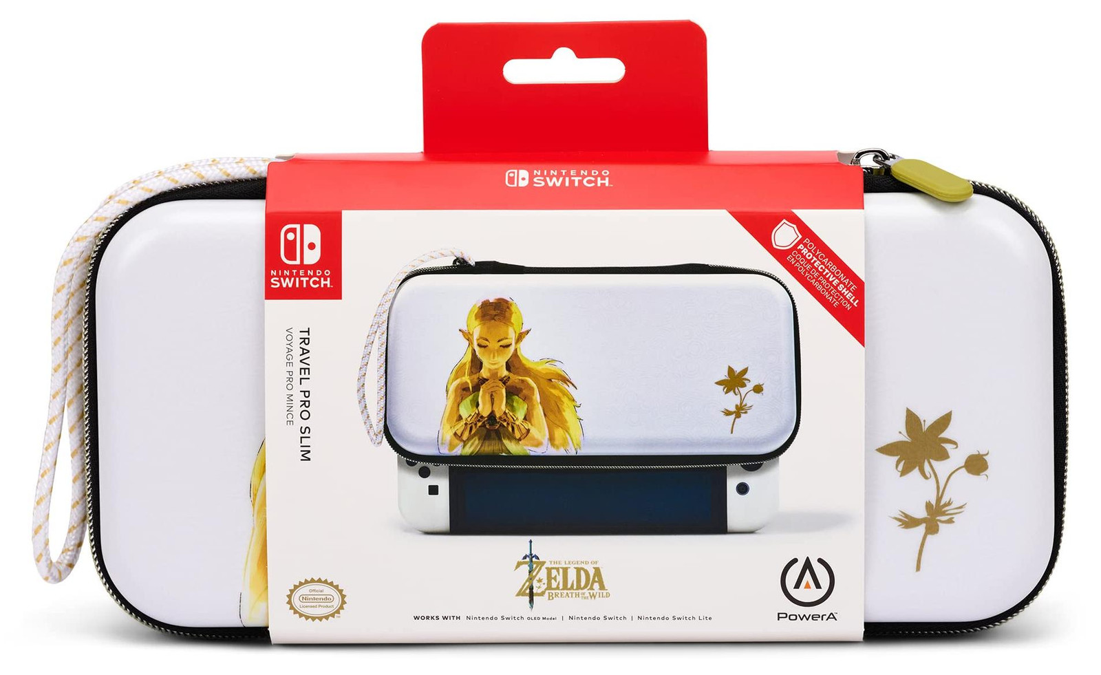 PowerA Nintendo Switch OLED Zip Case Princess Zelda, Wit