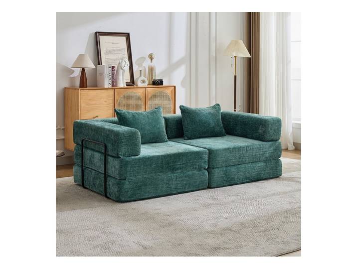 Fine Life Pro Sofa Modulares Boden-Schlafsofa mit formstabilem Rahmen