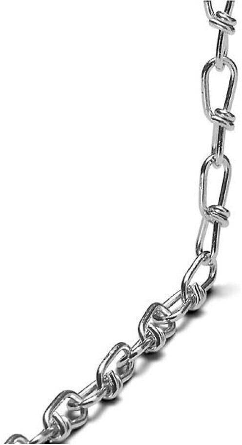 Houben K22/2,0 Stahl vz DIN 5686 Knotenkette mit Durchmesser von 2 mm und verzinkter Oberfläche (Länge nach Bedarf)  990179)