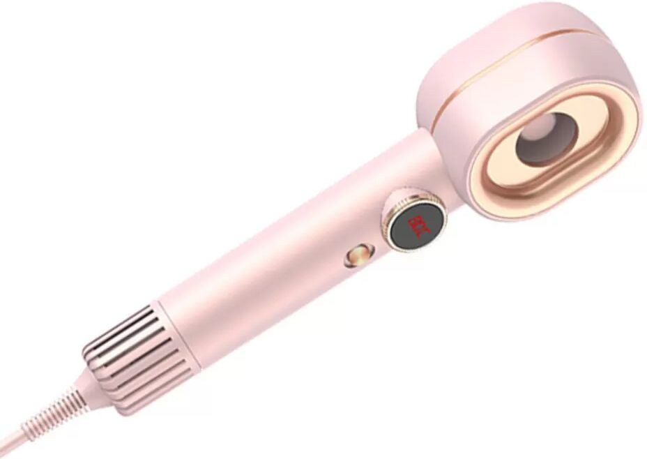 INF 1400W Hochgeschwindigkeits-Haartrockner mit LCD-Display & Einzelner Düse - EU Stecker Rosa