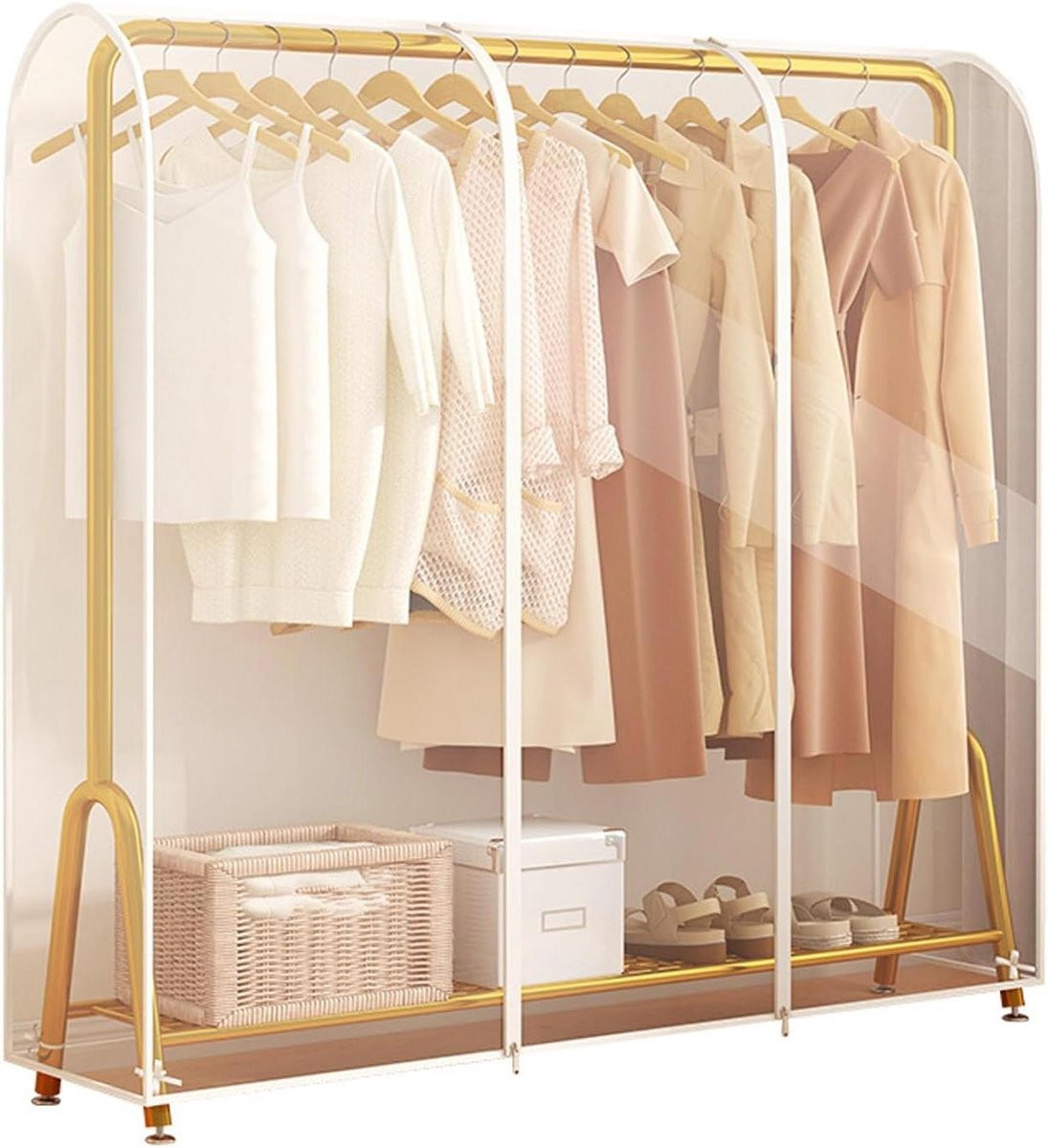 Transparante waterdichte en stofdichte kledinghoes voor jouw kledingrek - 180 x 152 cm