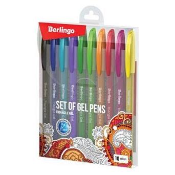 Berlingo Gel gel pens set, color, 10pcs, 0.5mm, Triangle gel (10x) (CNG_20210)