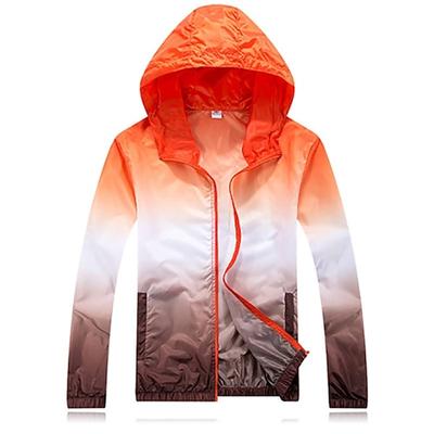 Damen Herren UPF 50 UV-Sonnenschutz Reißverschluss Hoodie Langarm Angeln Laufen Wanderjacke Windjacke Sommer Outdoor Wasserdicht Winddicht Sonnencreme UV-beständige Jacke Top Jagd