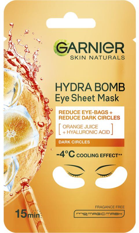 Garnier Textil Masks Hydra Bomb Øjenkontur maske med hyaluronsyre 6 g