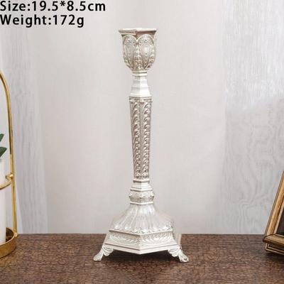 Uplift Treasures European Metal Candlestick Holders Set Of 2 Gold And Silver 8 2pcs