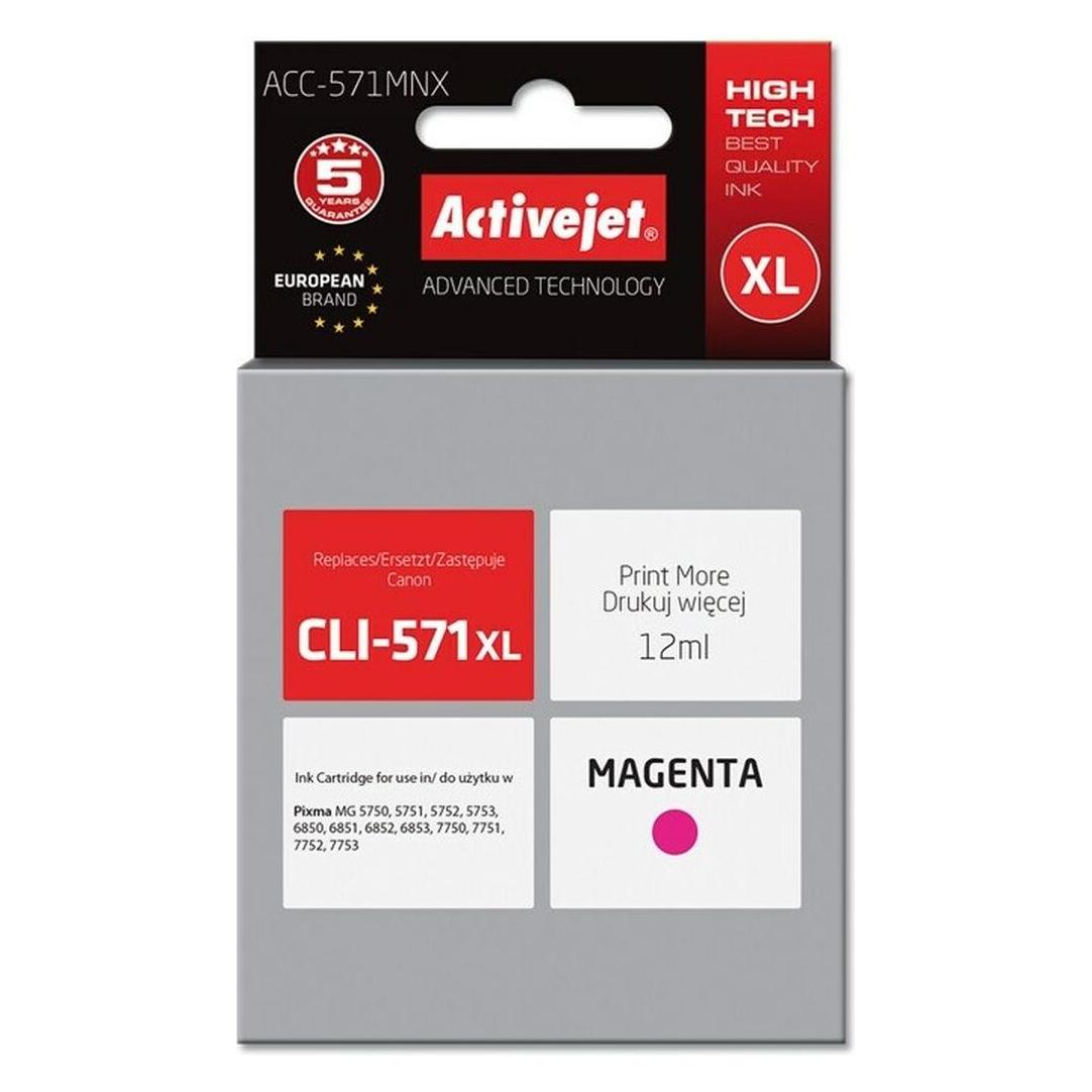 Activejet ACC-571MNX Druckerpatrone (e) Kompatibel Hohe (XL-) Ausbeute (M) (ACC-571MNX)