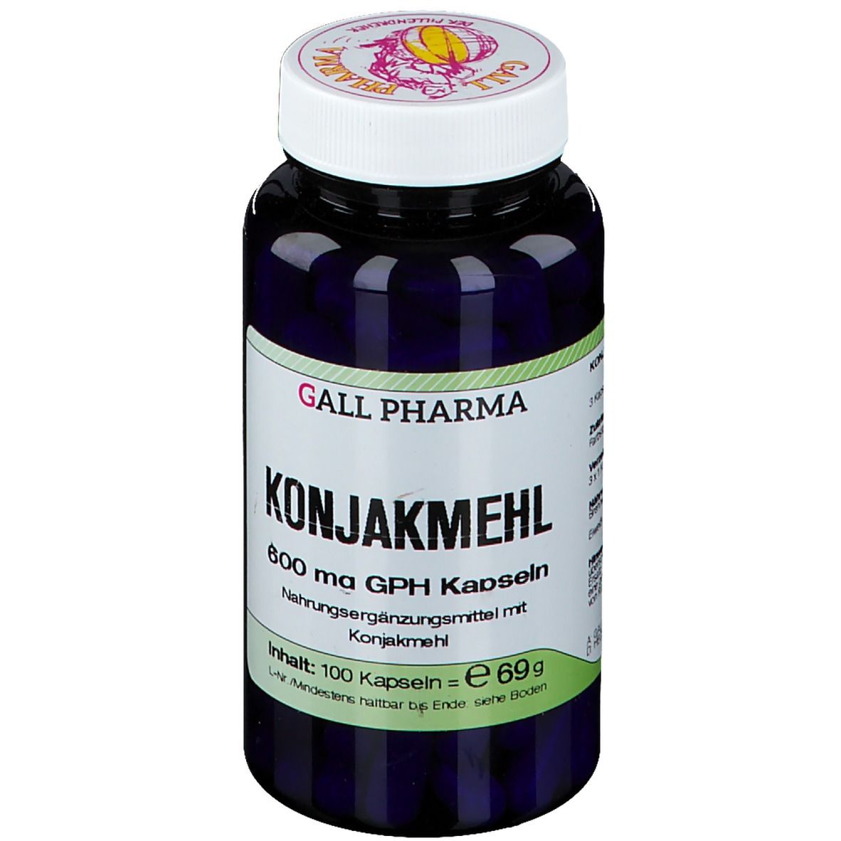 Konjakmehl 600 mg Kapseln 100 St