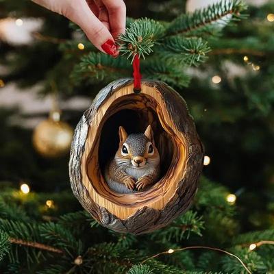 Uplifted Goods Animal Acrylic Christmas Ornament Cute Wildlife Tree Decoration b