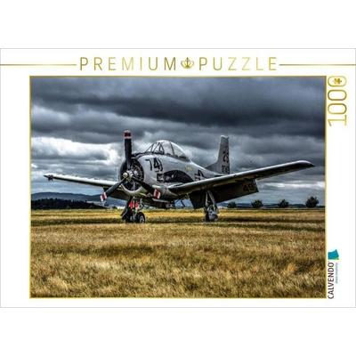 CALVENDO Puzzle NORTH AMERICAN T28 TROJAN | 1000 Teile Lege-Größe 64x48cm Foto-Puzzle für glückliche Stunden