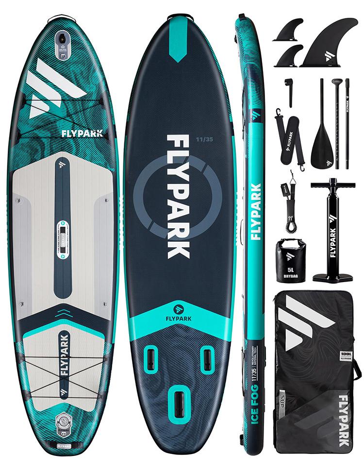 Aufblasbares SUP-Board - Extrem stabil - Tragfähigkeit: 200 kg - Ideal für Yoga und Fitness