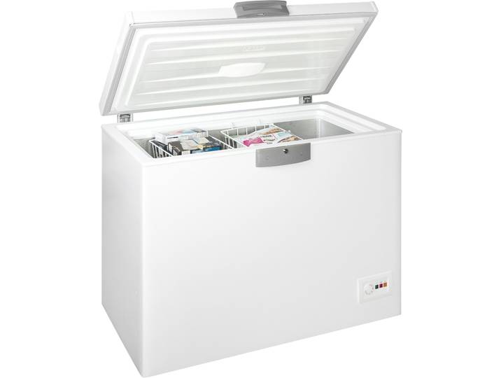 BEKO Gefriertruhe HSM22340 , Energieeffizienz: D, silber (weiß), B/H/T: 110,5cm x 86cm x 67,5cm, Gefriertruhen, Gefriertruhe