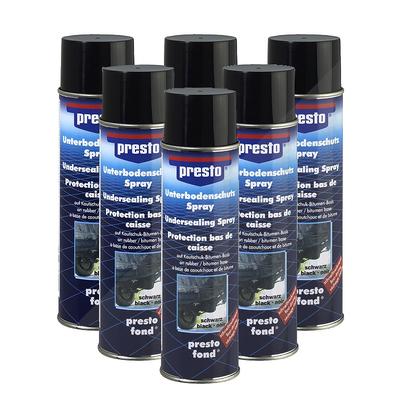 Presto 6x 500ml Unterbodenschutz Bitumen schwarz [Hersteller-Nr. 306017]