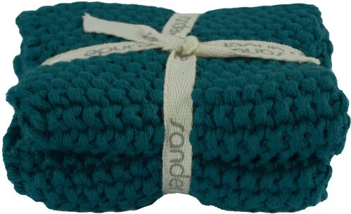 Sander Allstars pannenlappen 2 stuks - Petrol - 22 x 22 cm