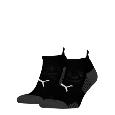 Sneakersocken PUMA "PUMA UNISEX SPORT CUSHIONED SNEAKER 2P", Herren, Gr. 39-42, schwarz, Materialmix, normal, Socken Sneakersocken, Gepolsterte Sohle, niedriger Schnitt