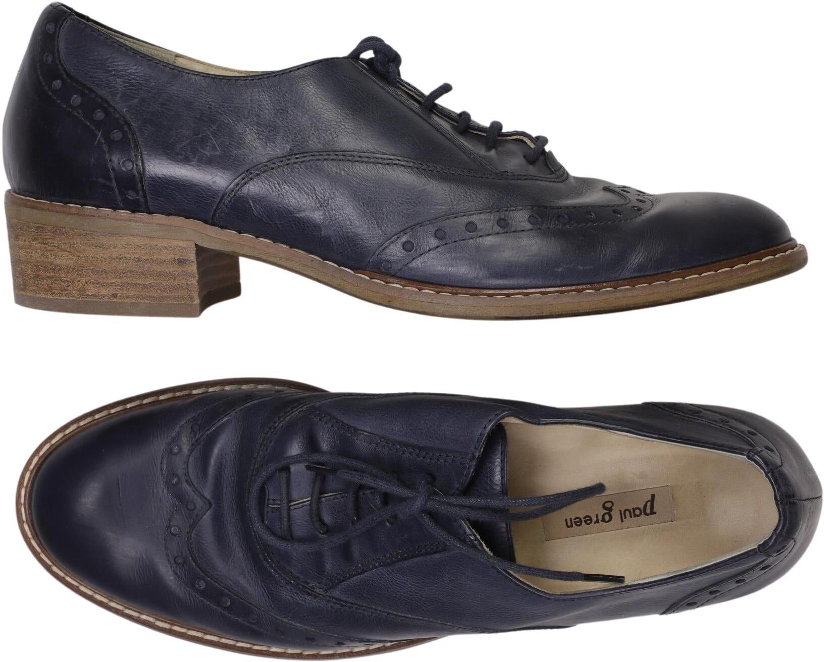 Paul Green Damen Halbschuh, Marineblau, Gr. EU 38, Leder - Second Hand