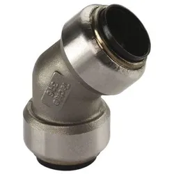 Edelstahl Steckfitting Tectite Bogen 45° 35 mm innen-innen lösbar DVGW