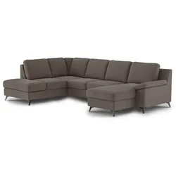 COTTA Wohnlandschaft Boom Stoff Grau Taupe