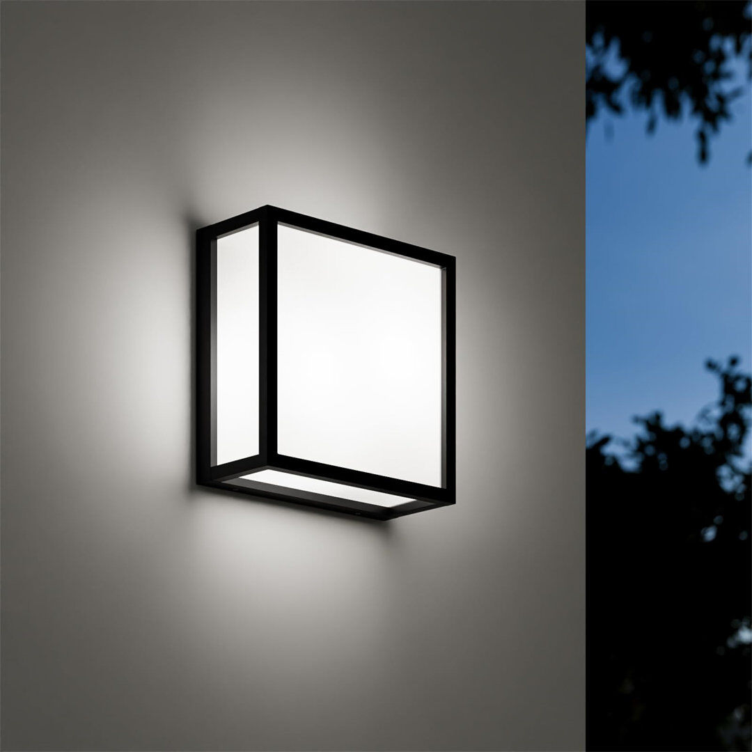 Borough Wharf Matte Black Outdoor Sconce Matte Black 23cm H X 23cm W X 10cm D