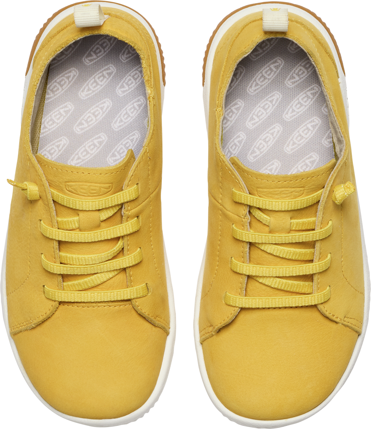 Barfussschuh KEEN "KNX LACE", Jungen, Gr. 34, weiss (daffodil, star weiß), Leder, Schuhe Barfussschuh daffodil, star weiß 34