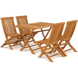 Helloshop26 - Gartenmöbelset Outdoor-Möbel 5-teilig Massivholz Teak 02_0016570