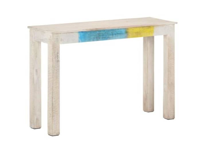 Heofavd Konsolentisch Massivholz 115x35x77 cm Flurtisch Mangoholz Weiß