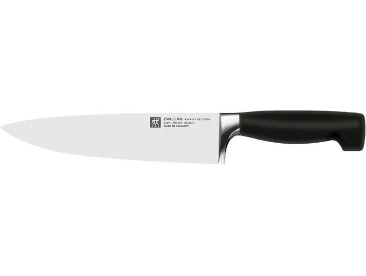 Kochmesser ZWILLING **** VIER STERNE , schwarz, Klingenlänge 20cm, Spezialklingenstahl, Stahl, Kochmesser, Kochmesser, 20 cm