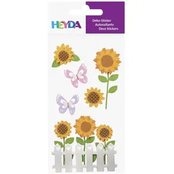 6x Heyda, Sticker, Motivsticker Sonnenblumen (5 Sticker)