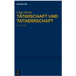 Täterschaft und Tatherrschaft, Fachbücher von Claus Roxin