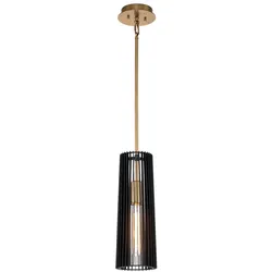 Pendelleuchte Hängelampe Esszimmerleuchte Deckenlampe Stahl Schwarz Messing