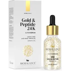 Biobalance, Gesichtsserum, Bio Balance Gold & Peptide 24K, Straffendes & Anti-Falten-Serum für Tag & Nacht, für Augen- & (30 ml)