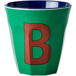 RICE Melamin Becher Buchstaben, Ø9 x H9cm, mehrfarbig, B1