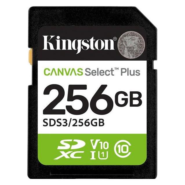 Kingston Canvas Select Plus (256 GB, SD, SDXC, U1, UHS-I) (SDS3/256GB)