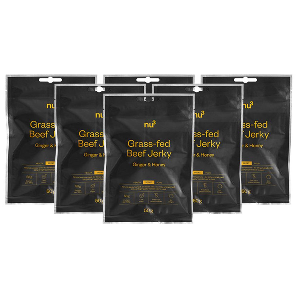 nu3 Beef Jerky, Ingwer-Honig 6x50 g Sonstige
