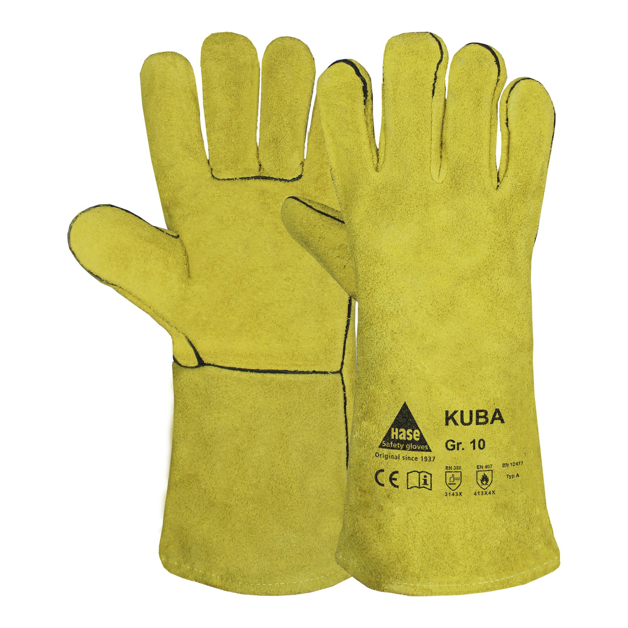 Hase Kuba Schweißerhandschuh aus Rindspaltleder Größe 10 (302020-10)