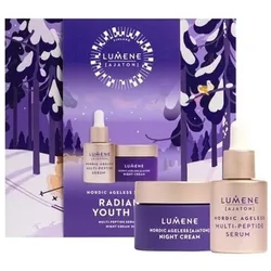 Lumene, Beauty Geschenkset, Nordic Ageless Radiant Youth Gift Set Multipeptide Serum 30ml And Night Cream 50ml (Gesichtspflege Set)