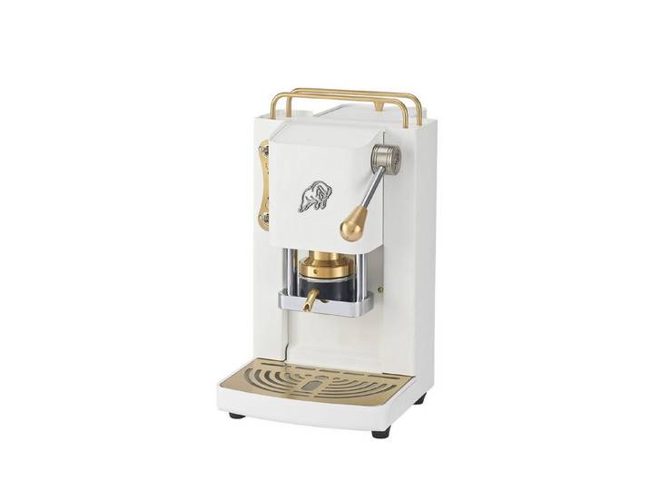 Faber Coffee Machines Espressomaschine Pro Essential Messing Kaffeepadmaschine, 44m ESE Pads, Messing-Details mit hochwertigem 3D-Logo