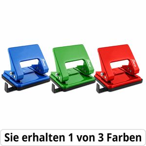 D.RECT Locher 110793, farbig sortiert, Bürolocher, Stanzleistung ca. 20 Blatt