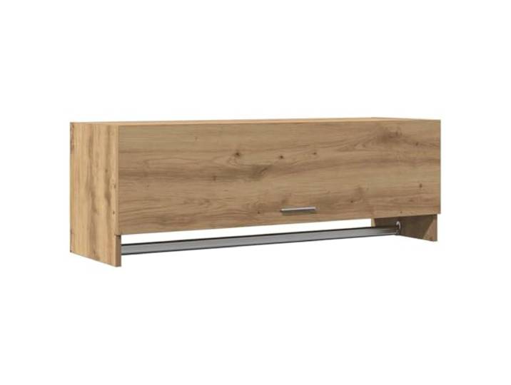 Schrank Eiche Artisan 100x32,5x35 cm aus Holzwerkstoff mit Stab Fach mit Stange, feuchtigkeitsbeständig, leicht zu reinigen, stabile Konstruktion, glatte Oberfläche