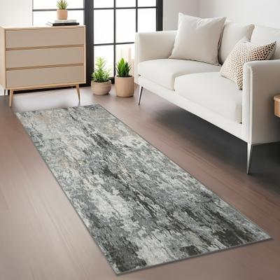 Garvee Ink Wash Bark Texture Abstract Area Rug