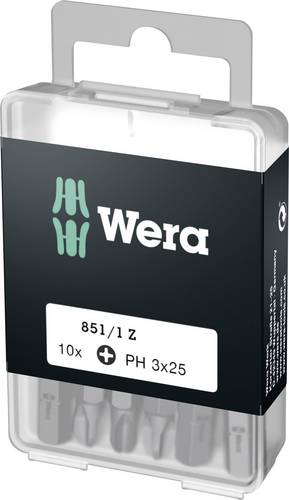 Wera 05072402001 851/1 Z DIY SiS Kreuzschlitz-Bit Antrieb: 1/4" (6.3 mm) Abtrieb: Kreuzschlitz Phillips PH 3 25mm
