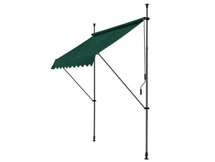 pro.tec Klemmmarkise Stem, Dunkelgrün, Metall, 200x309x120 cm, Sonnenschutz