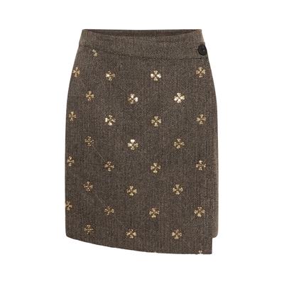 Midirock SAINT TROPEZ "Damen Rock TerencianaSZ", Damen, Gr. S, grau (frost gray), Obermaterial: 80% Polyester PES. 20% Wolle mw., Röcke