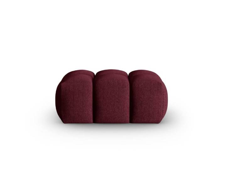 Pouf en tissu structurel bordeaux