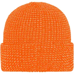 Strickmütze "MB7142" mit Reflex - bright-orange