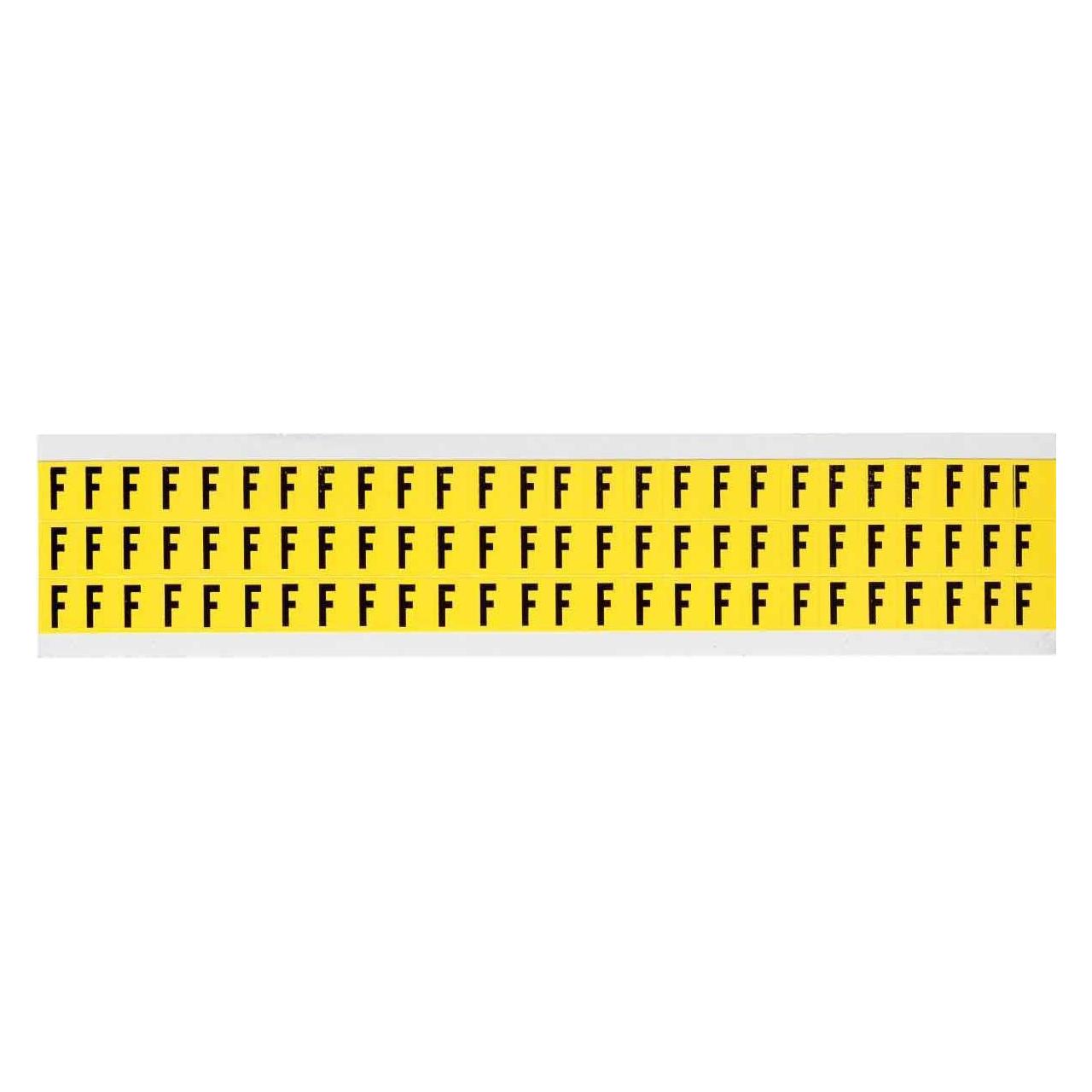 Brady 3410-F, B-499, Schwarz auf Gelb, 9 x 13mm, Buchstabe F, Schrifthöhe 8mm(25 K. á 78 E.) (3410-F)