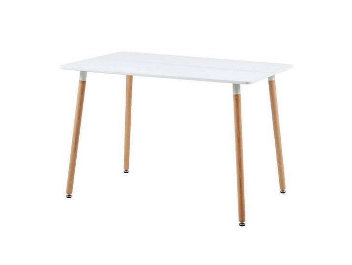 LuxusKollektion Esstisch Esstisch rechteckig skandinavisch MDF weiß Rechteckiger Tisch Weiß (1-St)